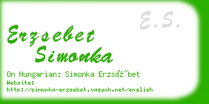 erzsebet simonka business card